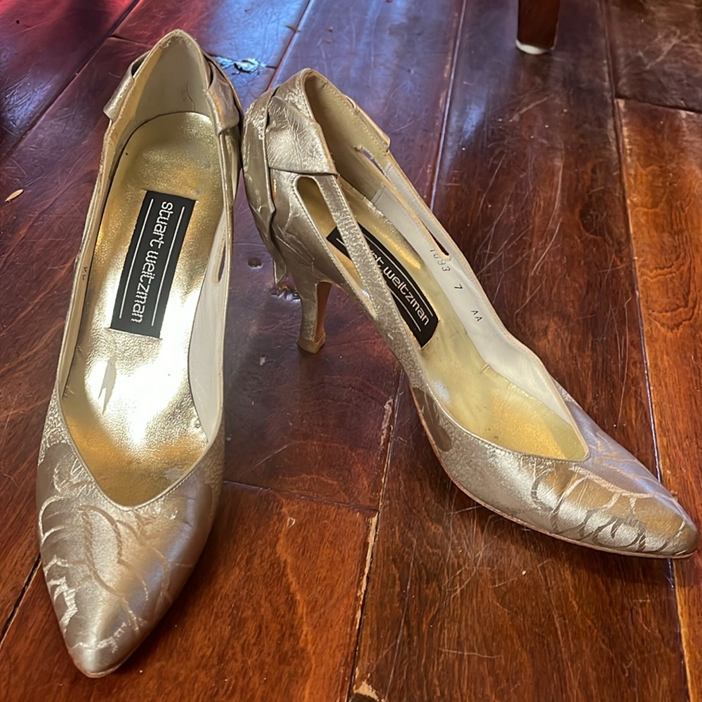 Stuart Weitzman silky wedding vintage pumps